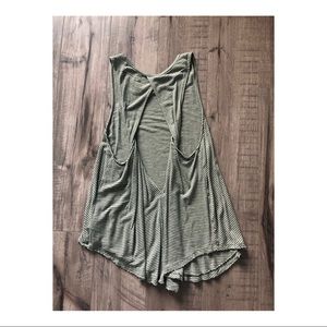 american eagle open back tank top